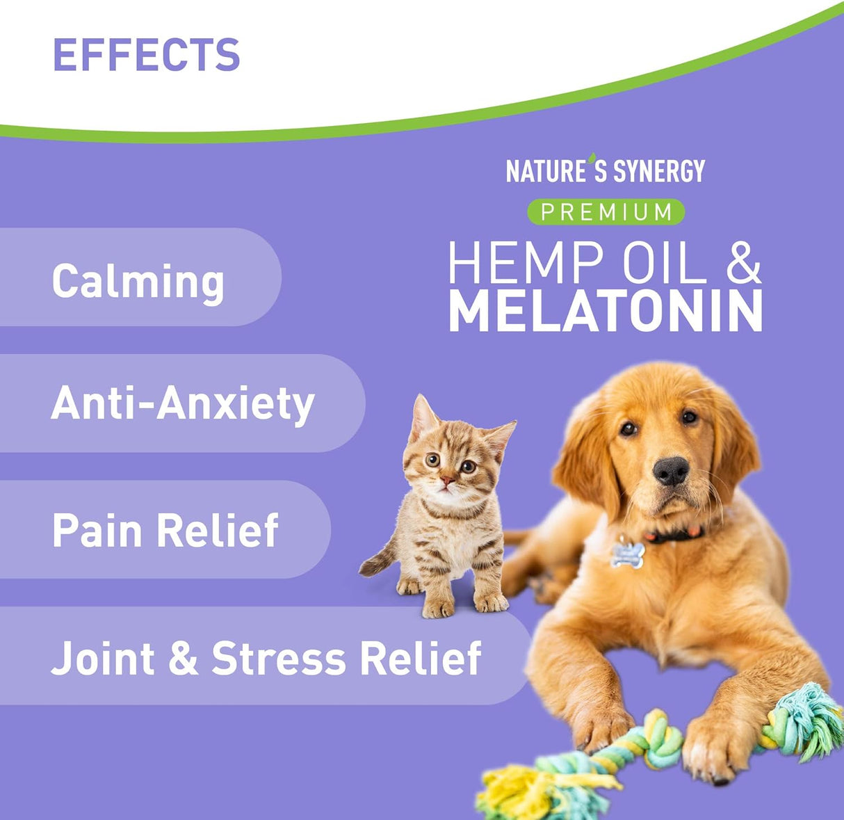 Suplementos de Aceite de cañamo y melatonina para gatos