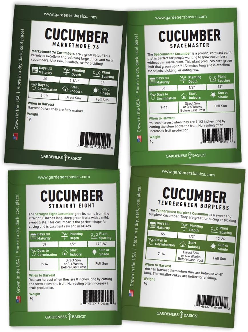 Semillas de Pepino para Plantar al Aire Libre - Variedad 8