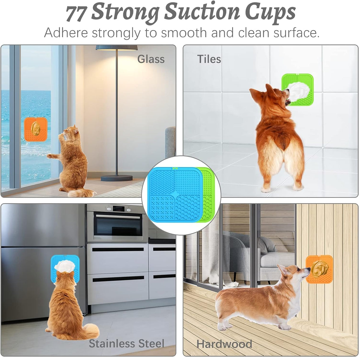 3 alfombrillas grandes almohadilla para lamer tipo comedero