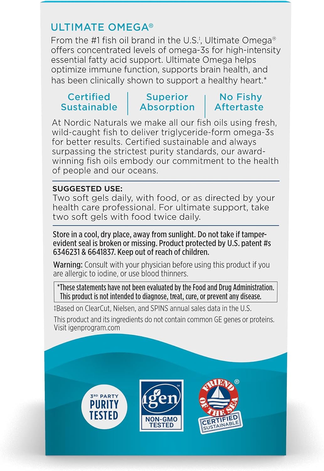 Suplemento Nordic Naturals Ultimate Omega 210 geles suaves