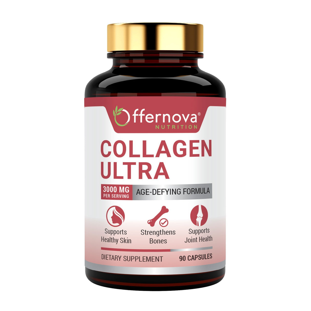Colageno Hidrolizado Ultra-Cápsulas 3000 MG Rejuvenece Piel