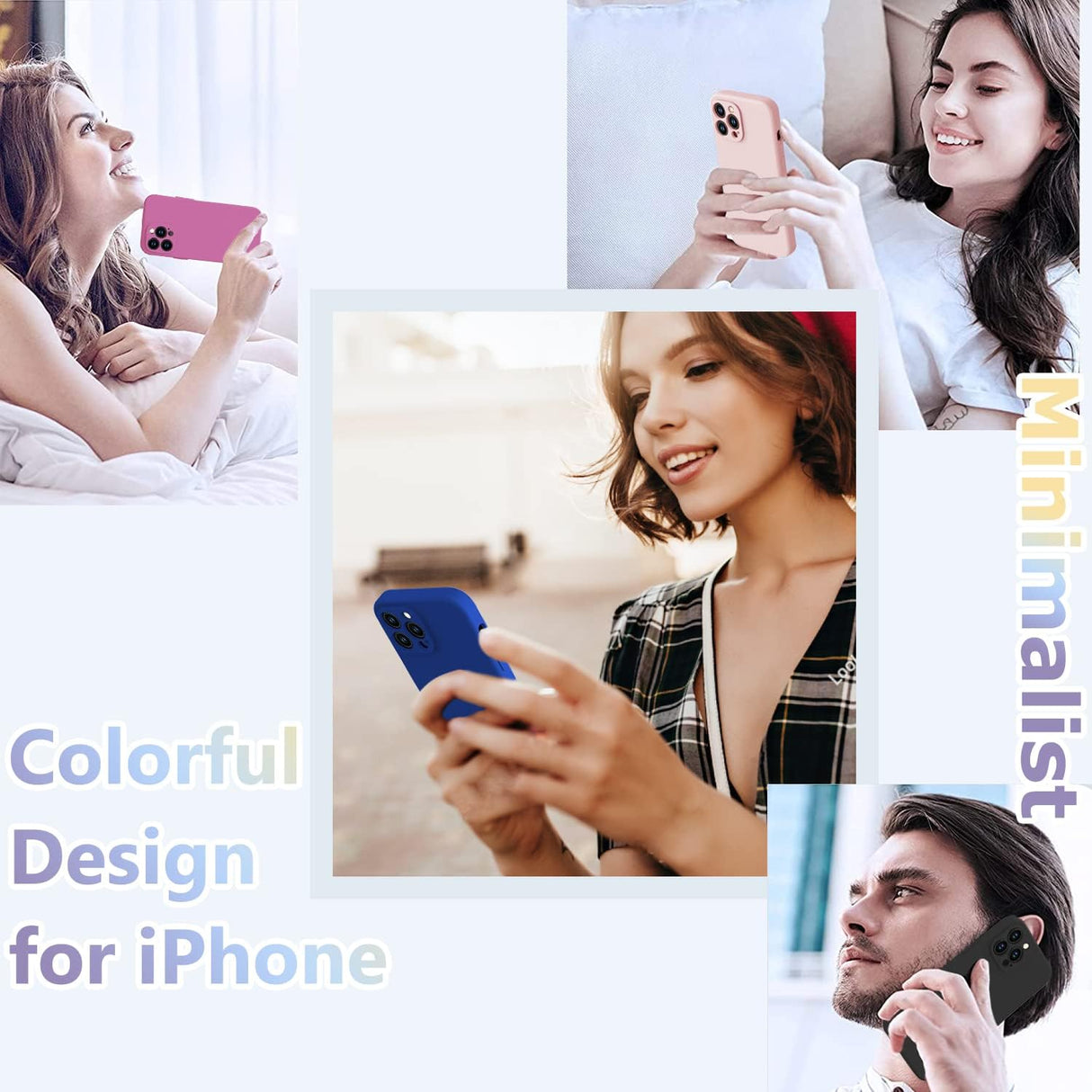 BossKiss Funda líquida de silicona para i13 Pro Max (azul Klein)