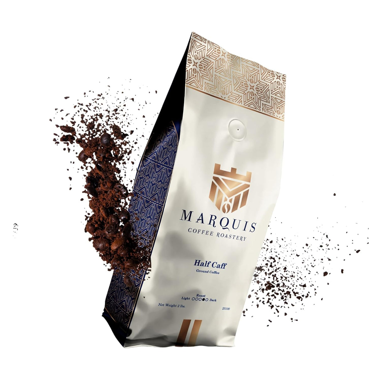 Café Molido Half Caff Marquis, Mezcla Ethiopian y Decaf, 2 lb