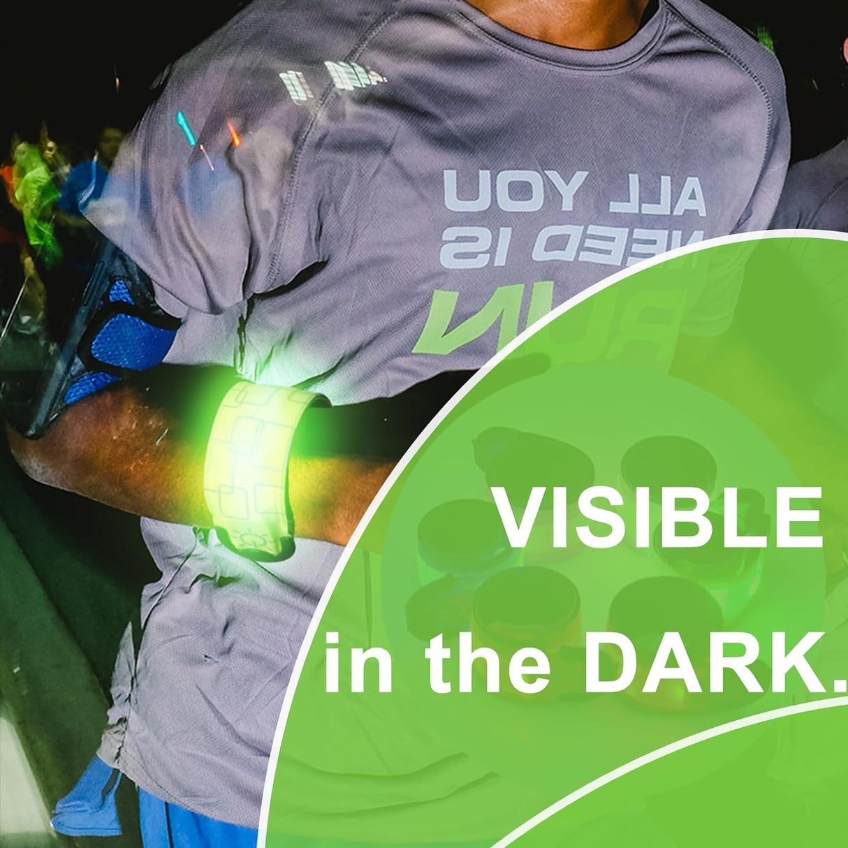 Brazalete LED USB para Correr con Alta Visibilidad