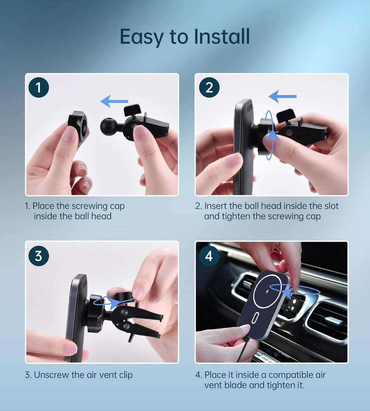 Cargador magnético para automóvil y adaptador de automóvil