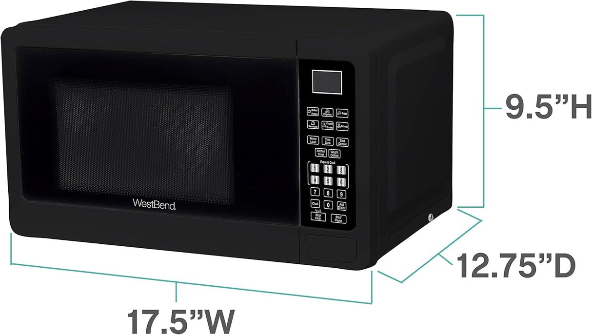 Microondas Compacto West Bend 700W, 6 Configuraciones, WBMW71B