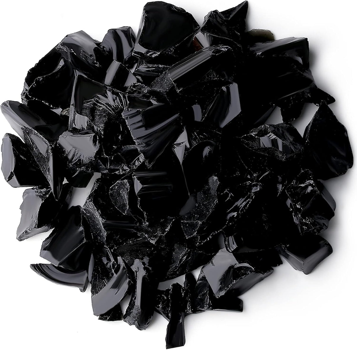 QINJIEJIE Cristales de obsidiana negra, piedras preciosas