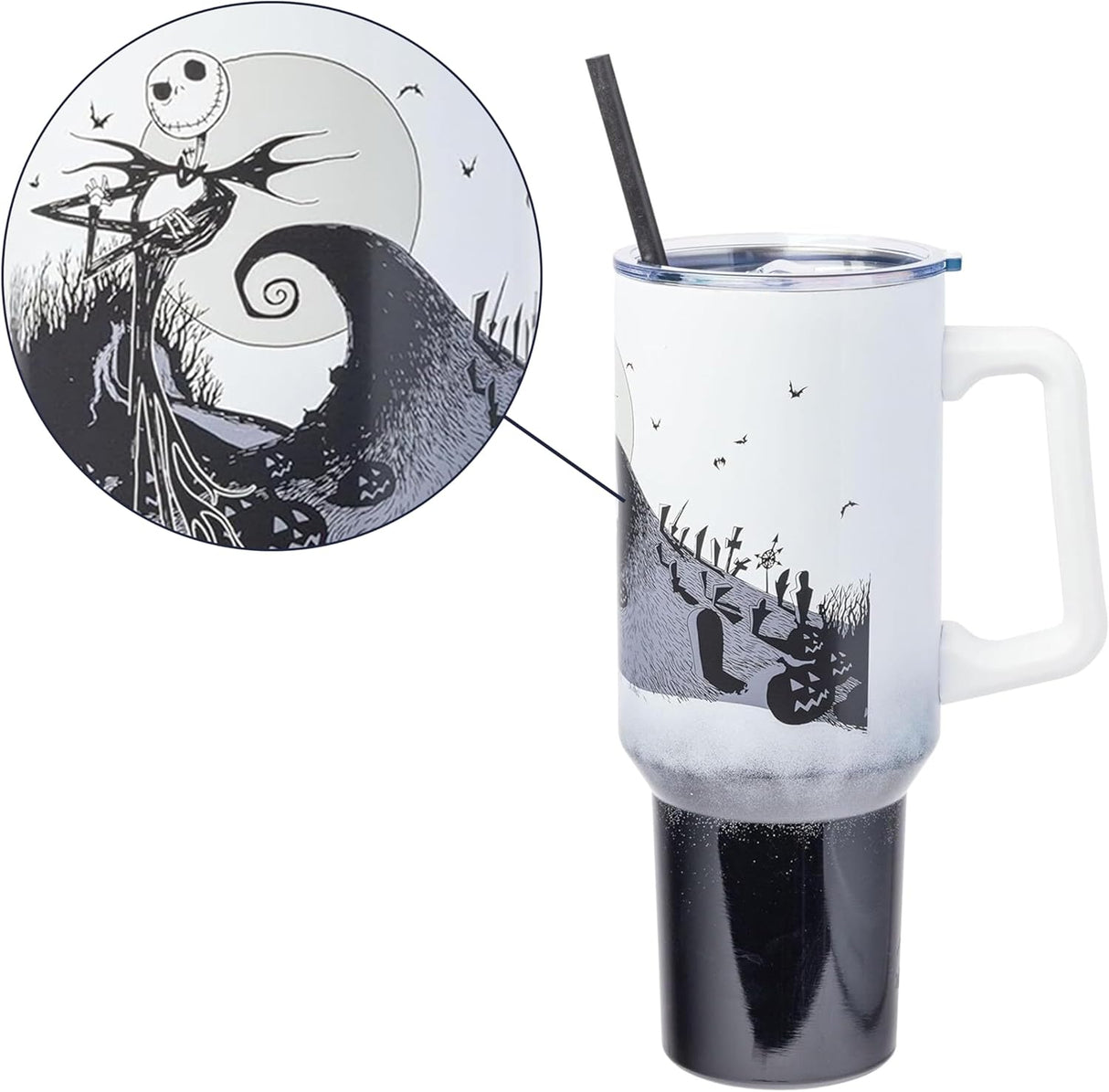 Taza de Acero Inoxidable Jack Skellington de Silver Buffalo 40 oz