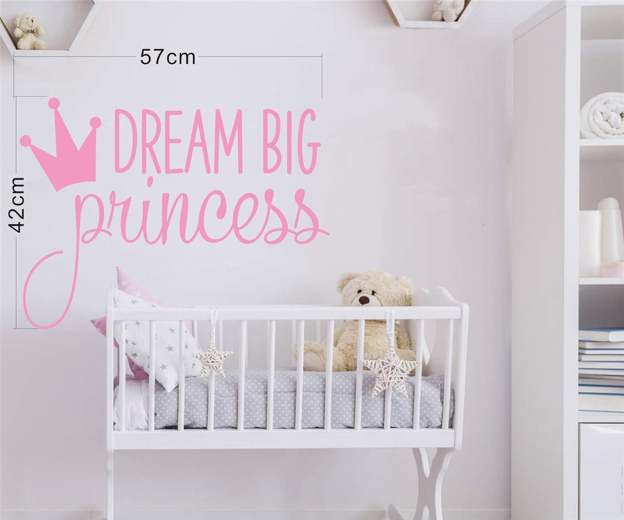 Vinilo Decorativo Dream Big Princess YMX18 para Niñas