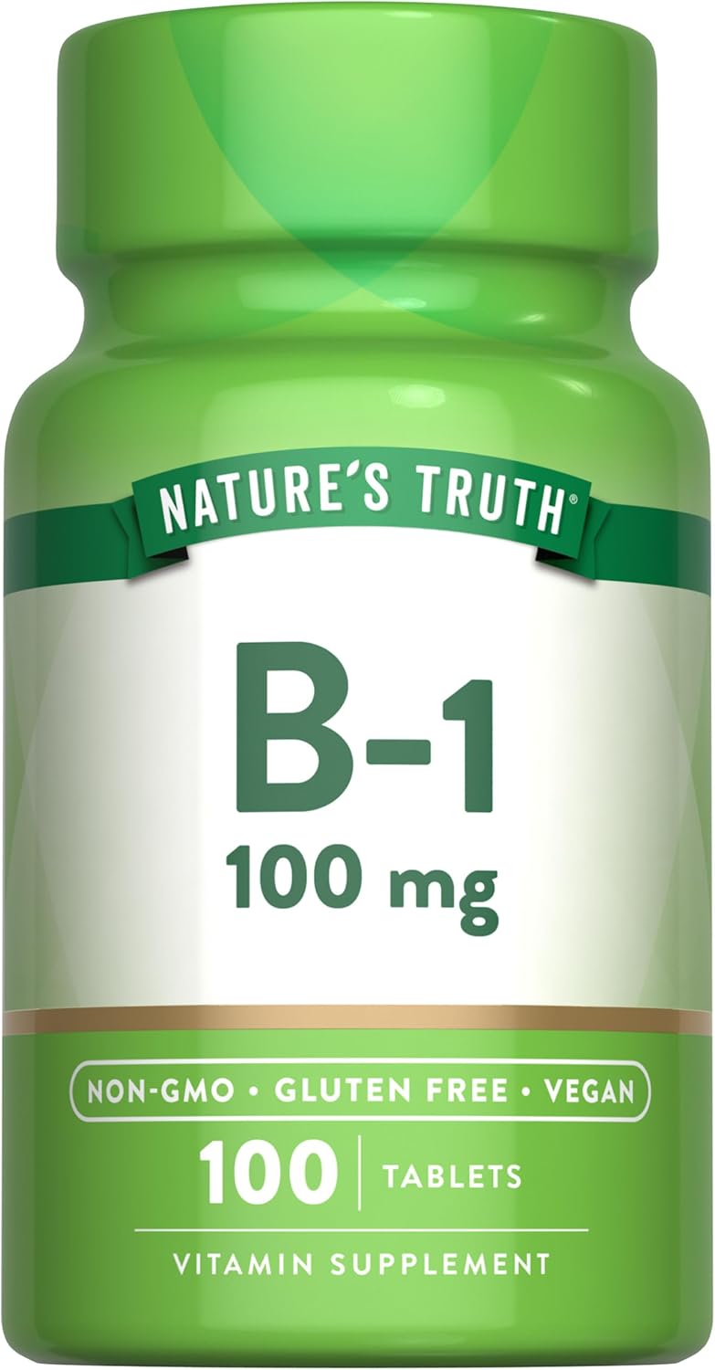 Suplemento de Vitamina B1 100mg Nature's Truth | Vegano, No GMO