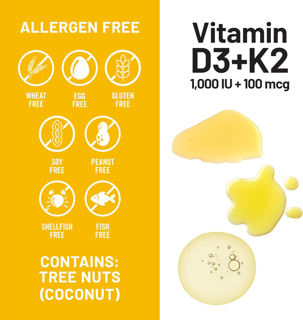 Vitamina D3 1000IU + K2 MK7, NatureWise, Hueso e Inmune, 90 caps