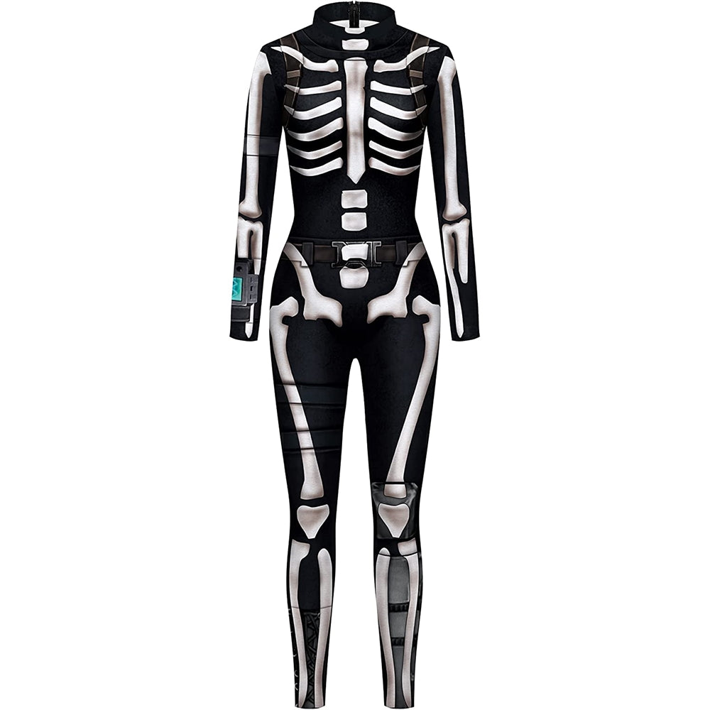 Disfraces de esqueleto para mujer talla L negro y blanco