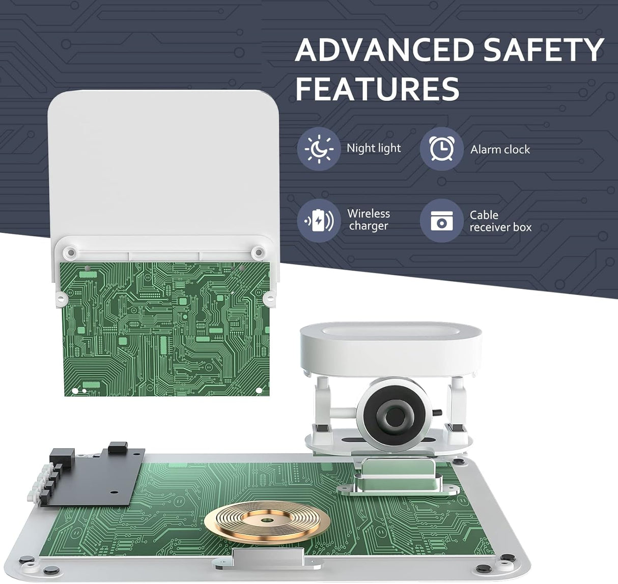 Cargador inalámbrico 3 en 1 para celulares con reloj