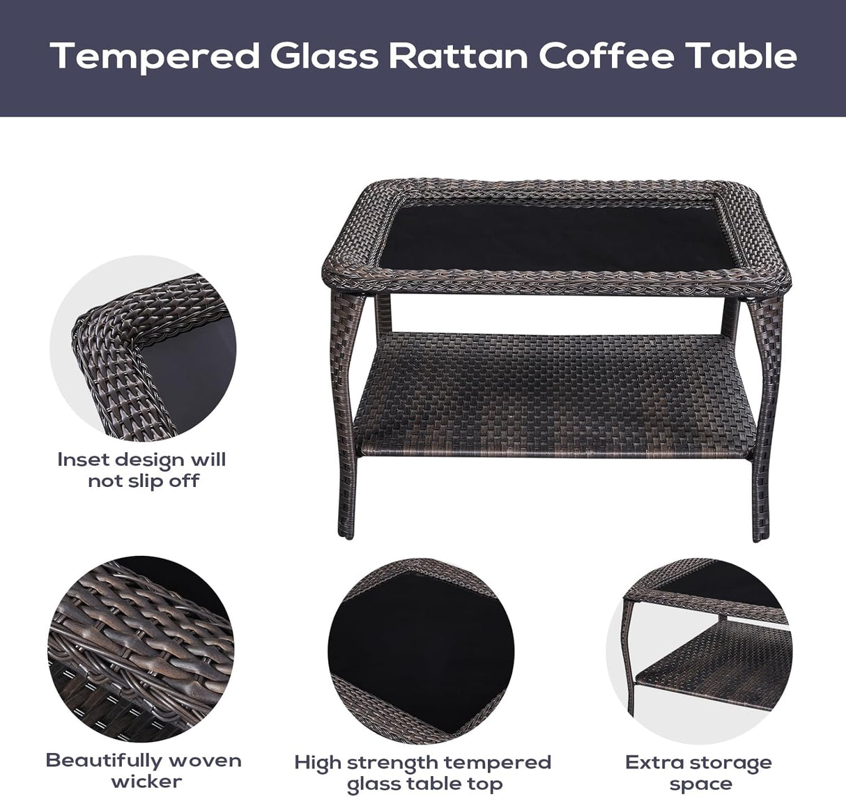 Belord Sofá seccional de muebles de exterior, sofá en forma de L, juego de mimbre para patio con 2 sillas deslizantes giratorias, juegos de conversación de ratán de 7 piezas con cojín beige para terraza, patio trasero, terraza y solárium