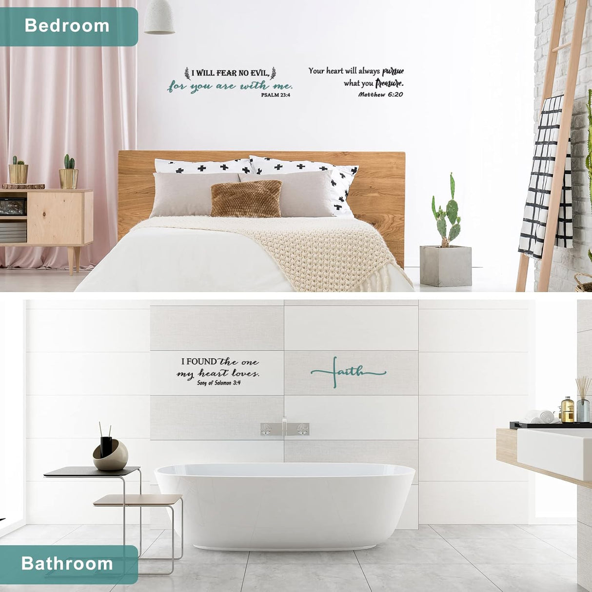 Vinilos de Pared Inspiradores Christianos - Estilo 12, Peel & Stick