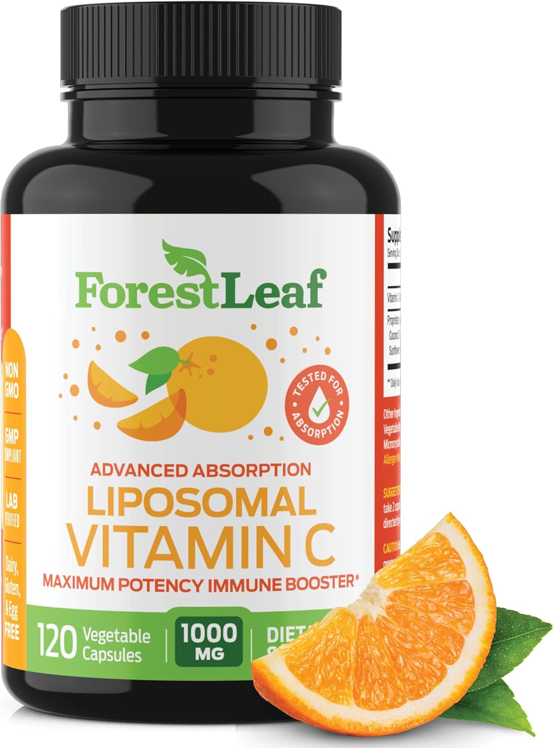 Suplementos Vitamina C liposomal 1000 mg con aceite MCT