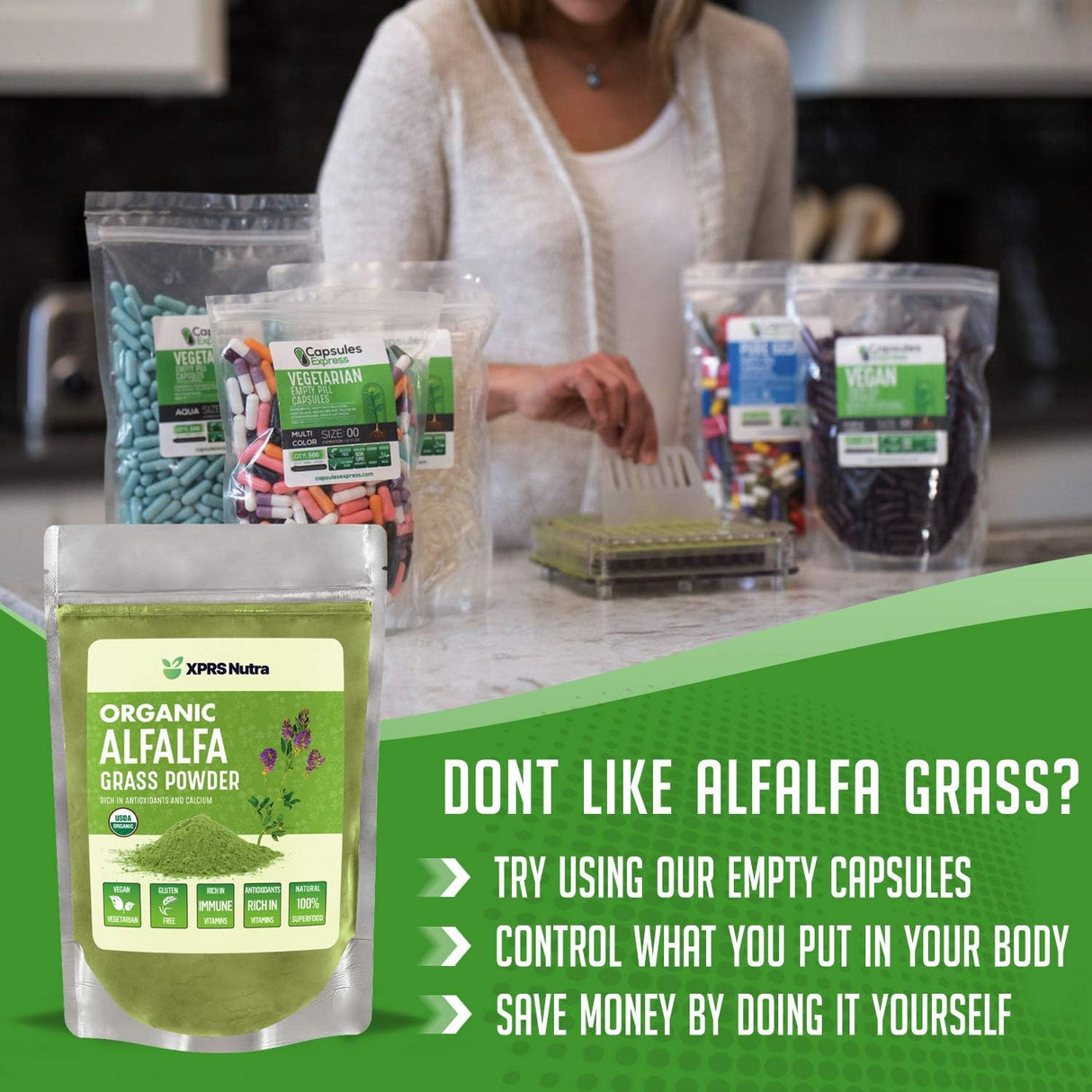 Suplementos Nutra Polvo de alfalfa orgánica 4 onzas