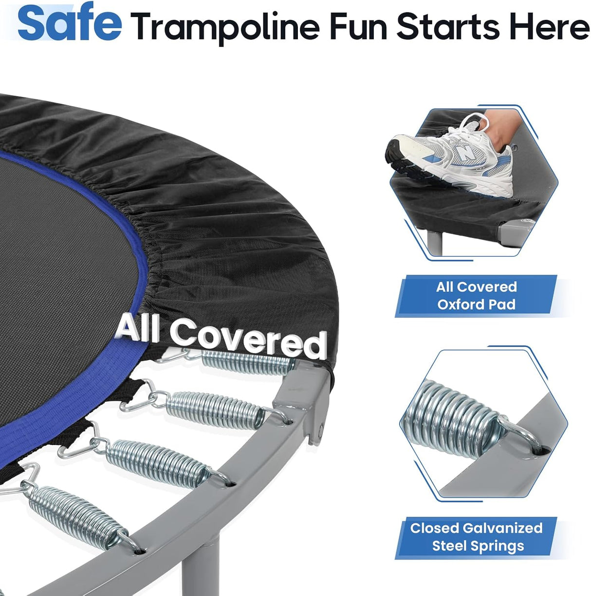 Trampolín Plegable BCAN 40/48 330/440lbs con Manillar Ajustable