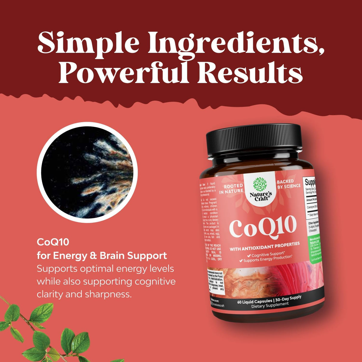 CoQ10 Líquido 200mg Suplemento, Alta Absorción, Salud Cardiaca