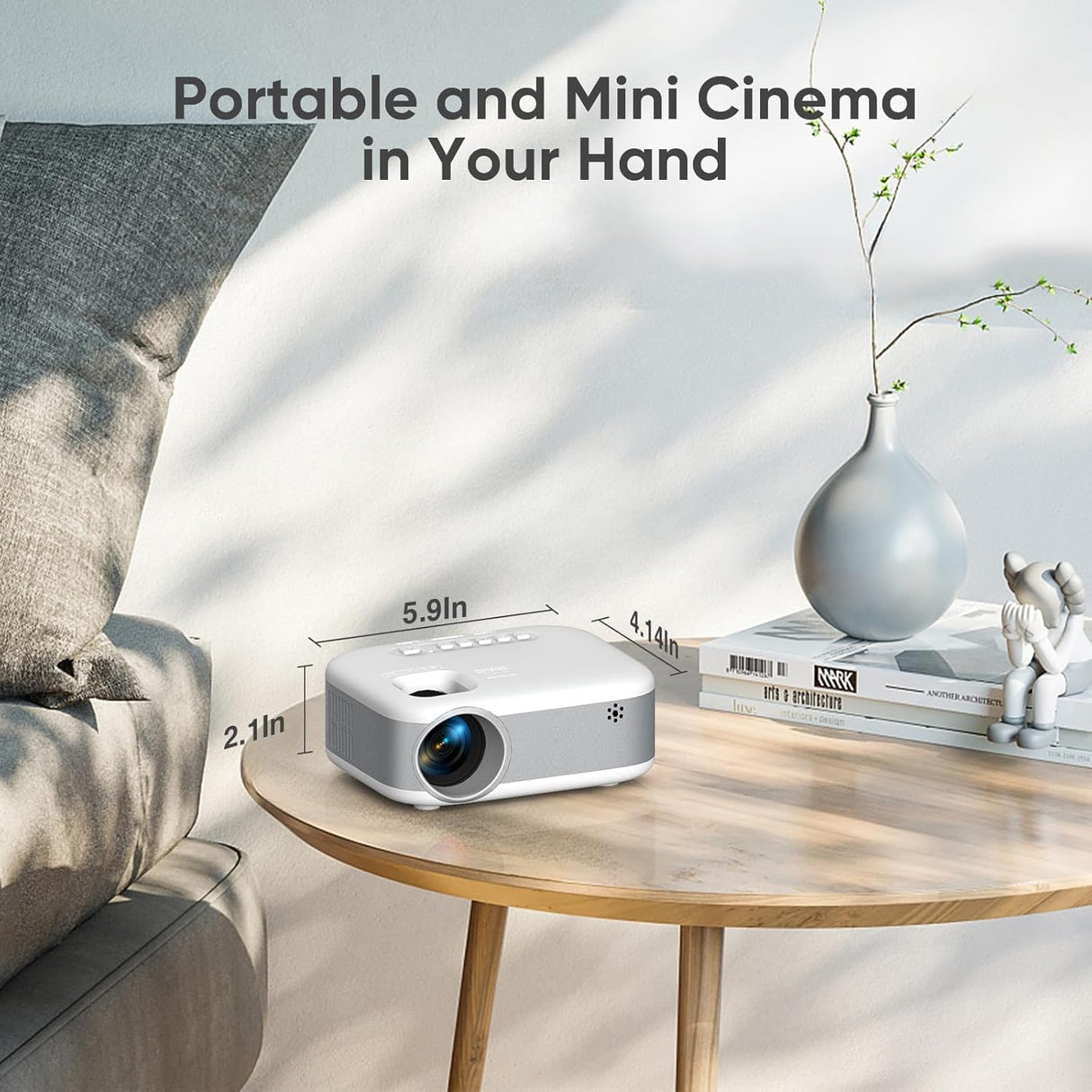 Proyector Mini PANSEBA 1080P HD Bluetooth, Tripode, 2024