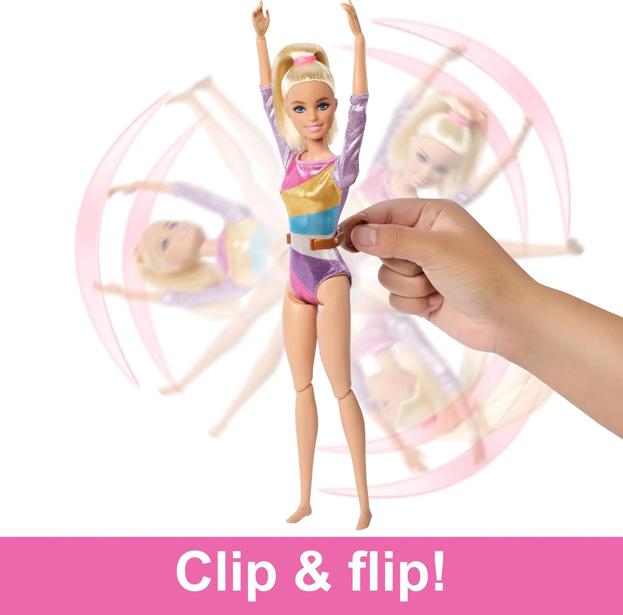 Muñeca Gimnasia Barbie y Accesorios, Juego con C-Clip, Balance Beam