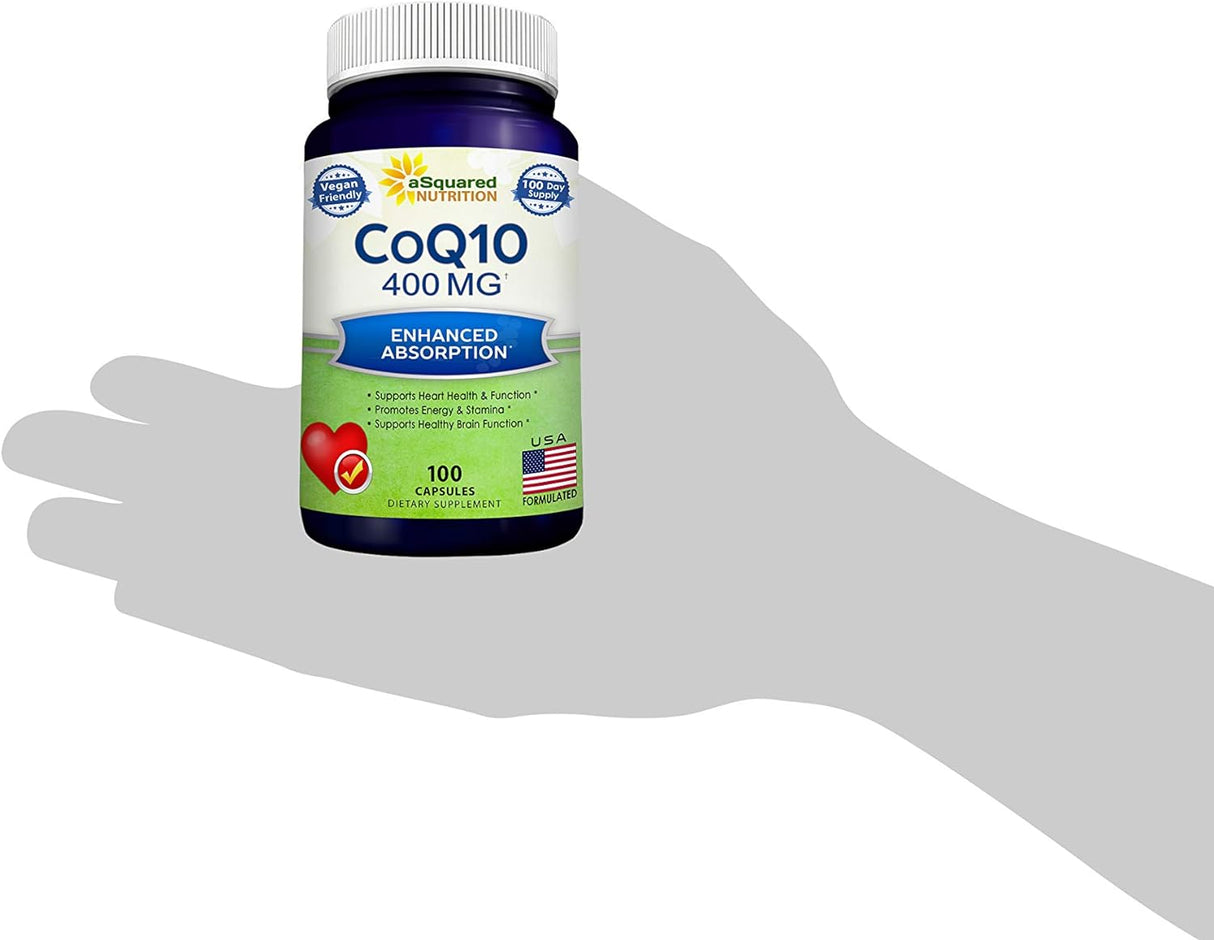 Suplemento aSquared Nutrition CoQ10 400 mg de fuerza máxima