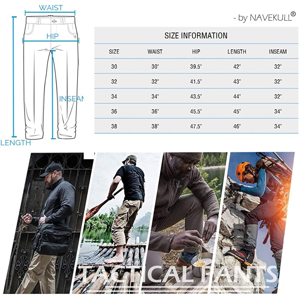 Pantalones tácticos impermeables Tamaño: 34W x 30L