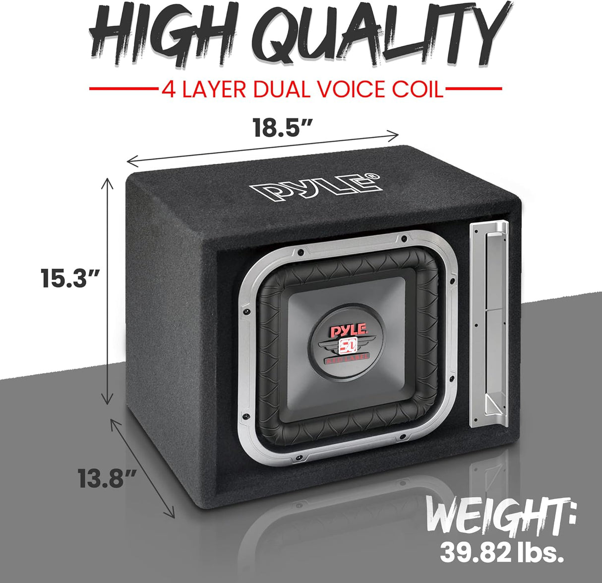 Parlante de Caja de subwoofer PYLE PLSQ12BS