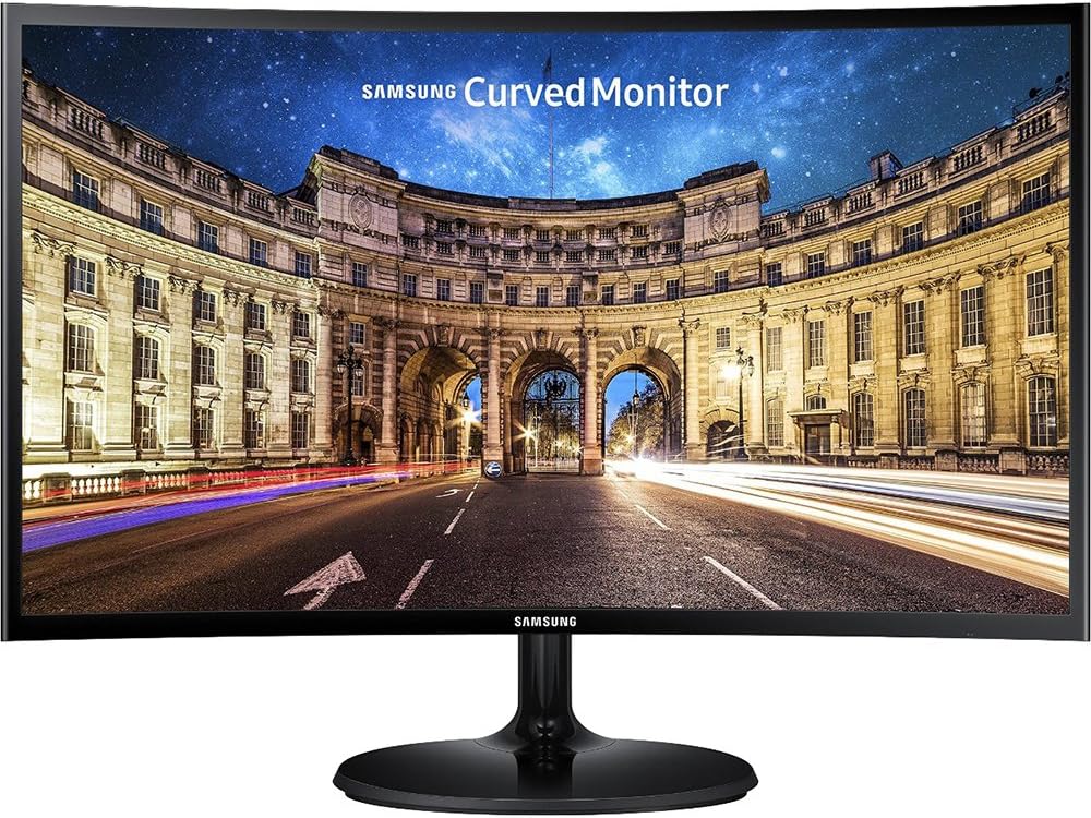 Monitor Curvo 24 FHD 1080p, SAMSUNG, 60Hz, FreeSync, LC24F390