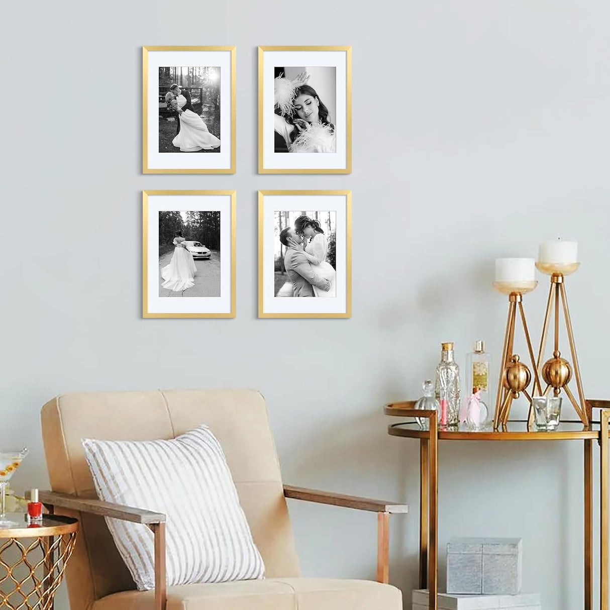 Marco de fotos A3, 8.3x11.7 con paspartú, 11.7x16.5 sin paspartú