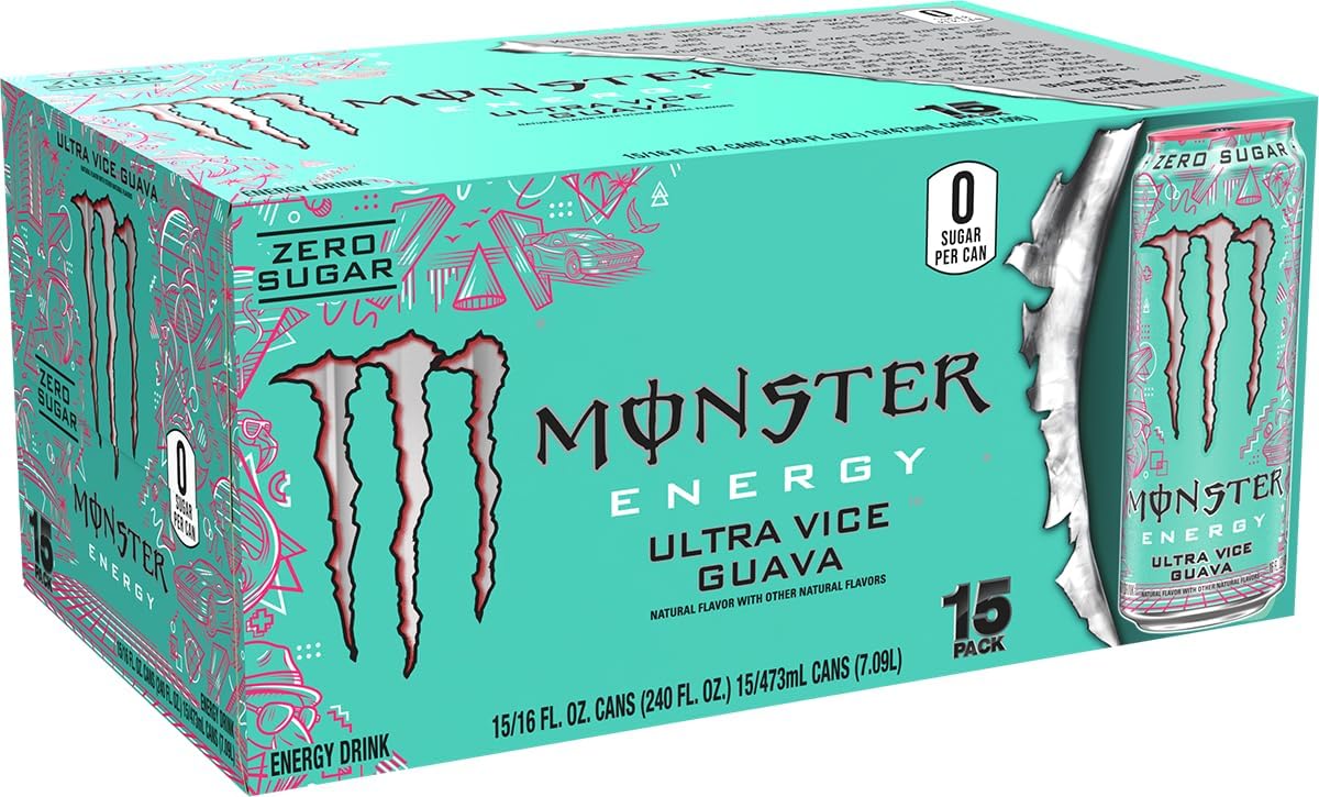 Bebida Energética Monster Energy Ultra Vice Guava Sin Azúcar 16oz
