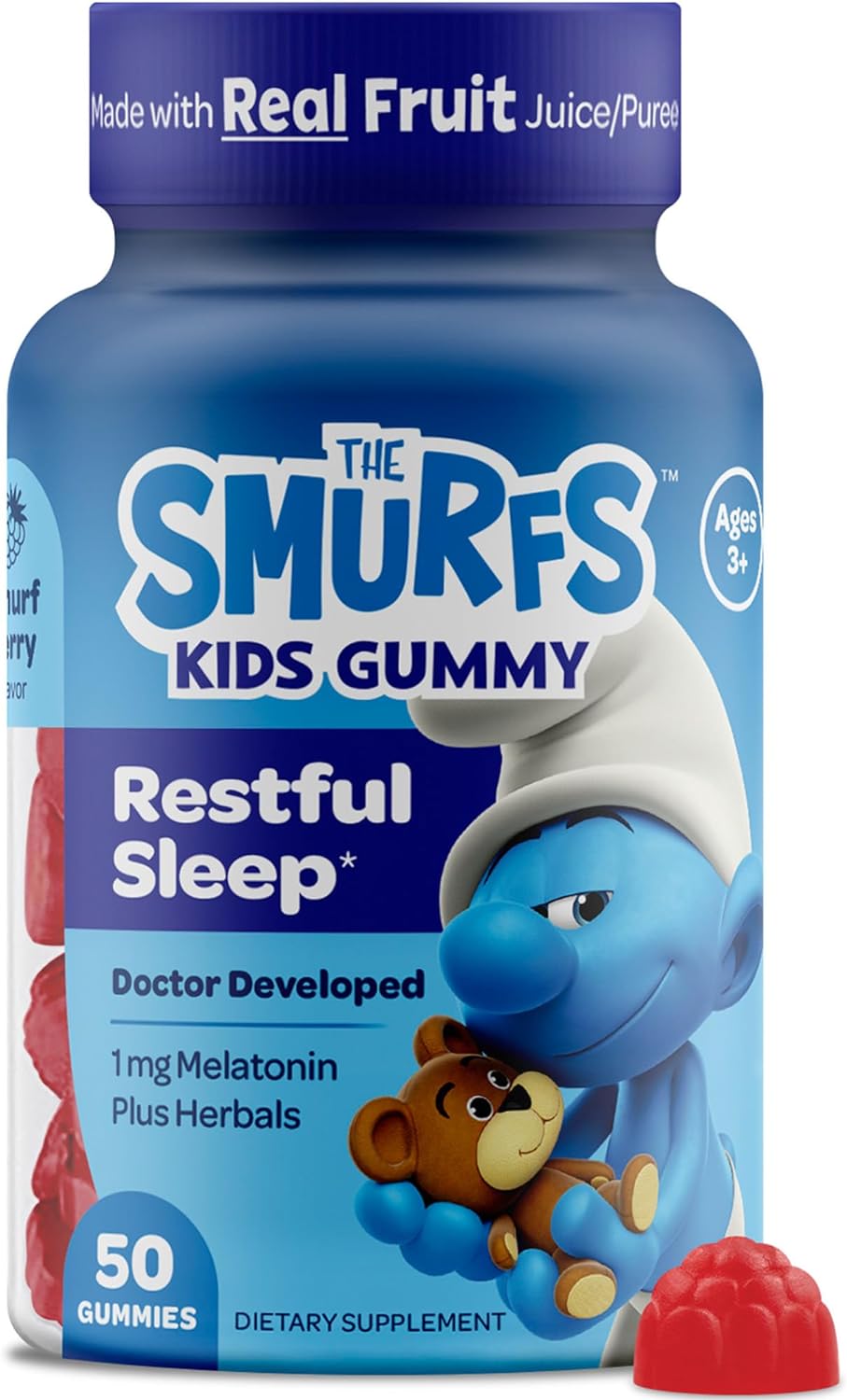 The Smurfs - Gomitas de para un sueño reparador de 1 mg