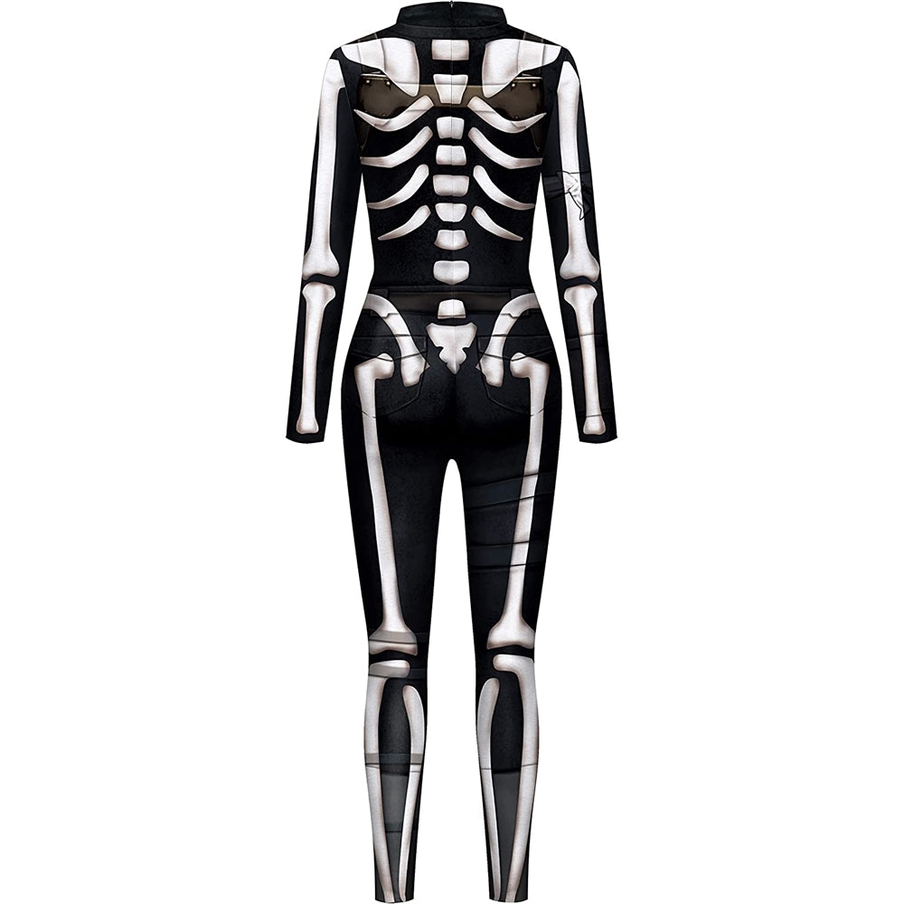 Disfraces de esqueleto para mujer talla L negro y blanco