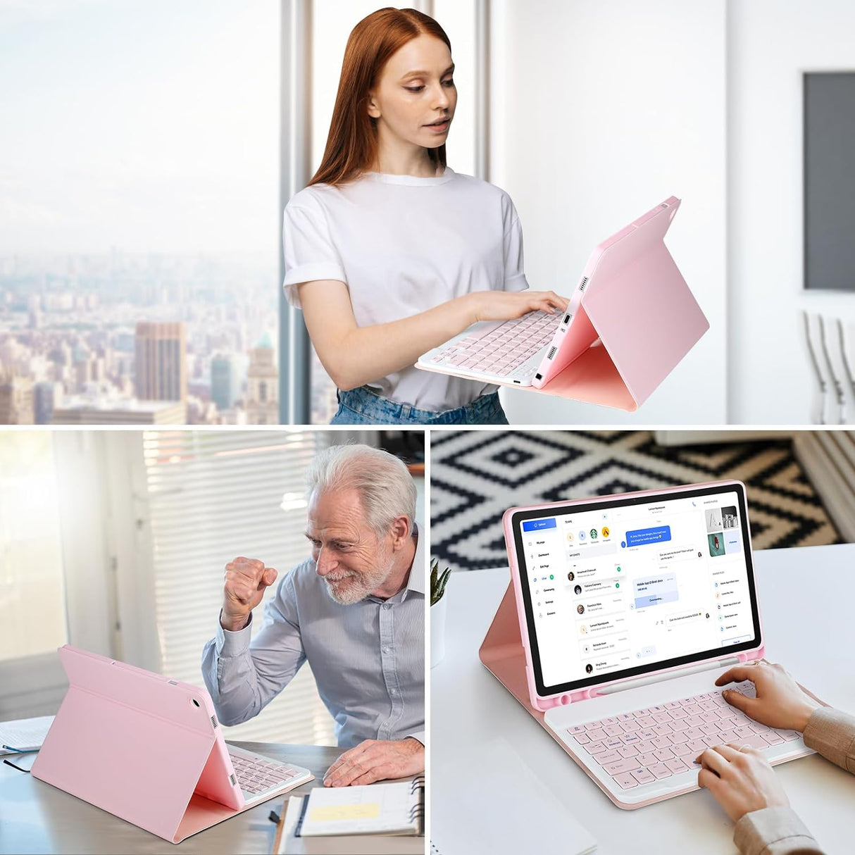 Funda con Teclado Samsung, Soporte S Pen, Galaxy Tab A9+ 2023