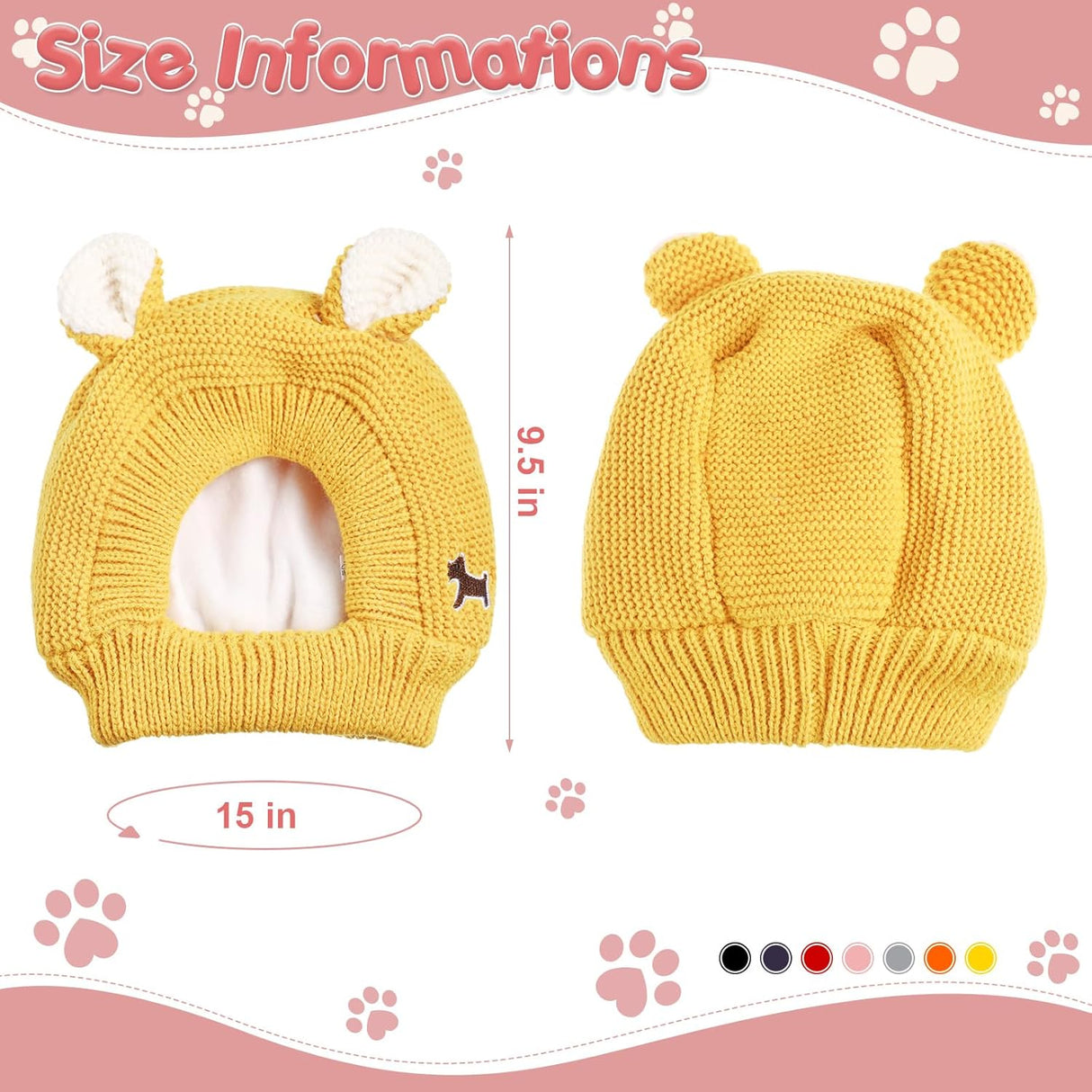 Protección Auditiva para Perros, Gorro Térmico, Talla Mediana-Grande