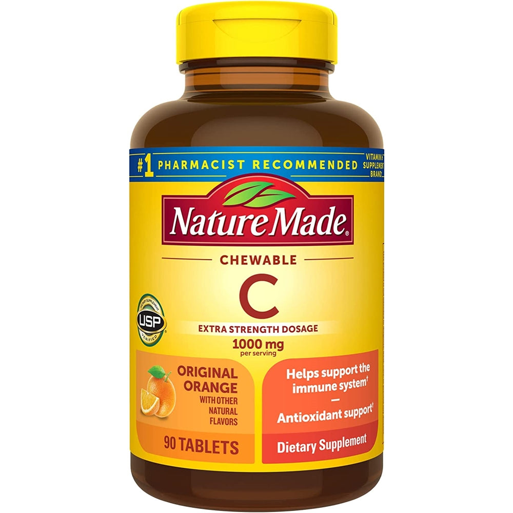 Suplemento Vitamina C masticable 1000mg apoyo antioxidante