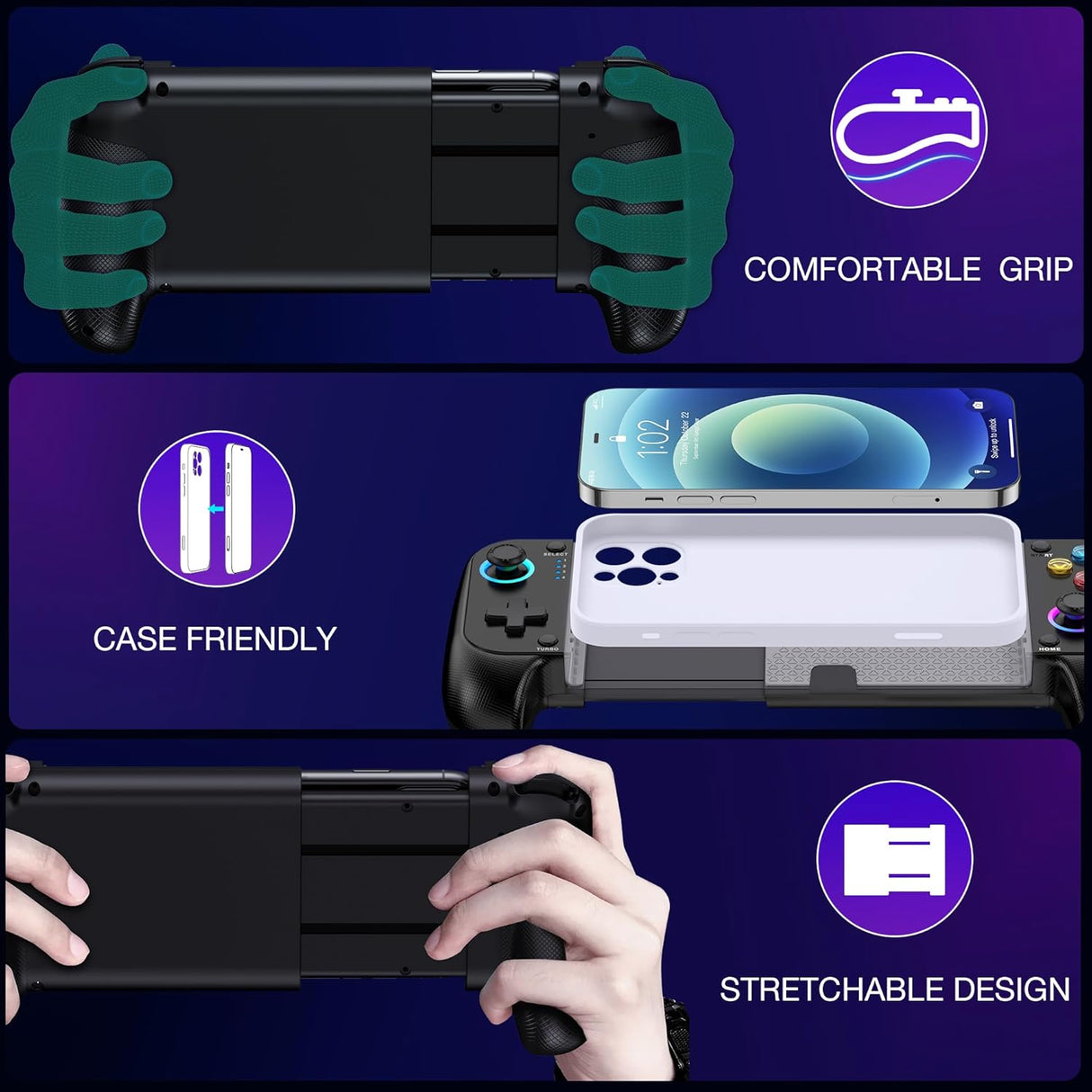 Controlador Inalámbrico para iPhone/Android con Joystick Hall
