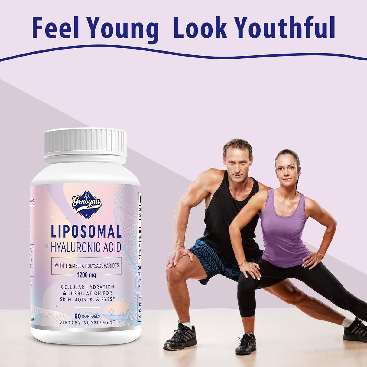 Suplementos de ácido hialurónico liposomal de 1000 mg