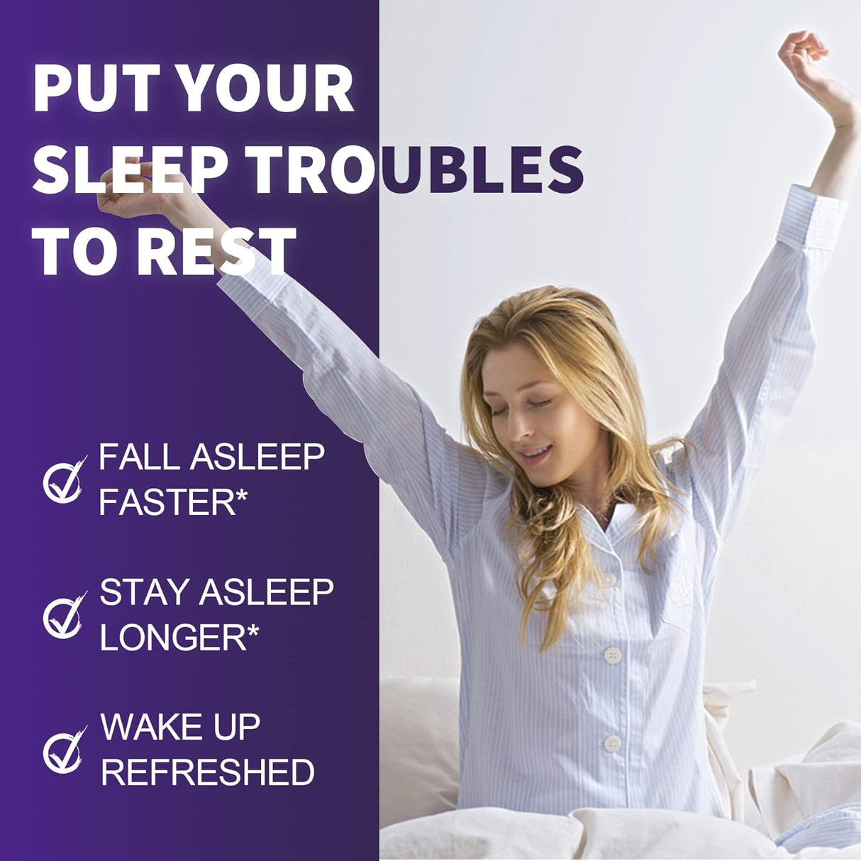 Paquete de 2 gomitas con L-teanina,de 10 mg para adultos