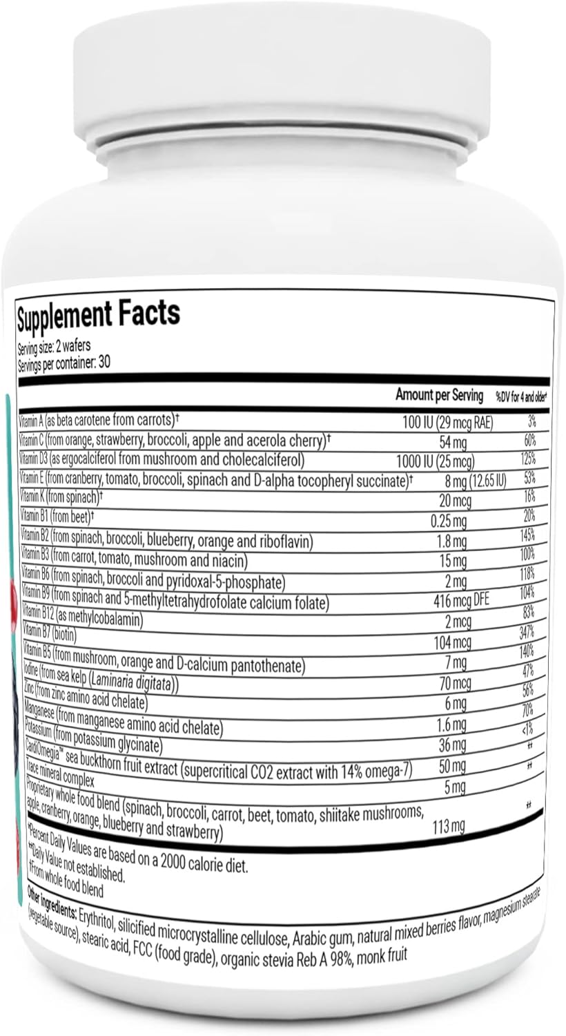 Suplemento Multivitaminas masticables diario para niños