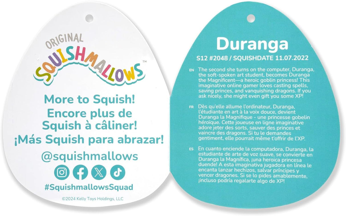 Peluche Squishmallows Raccoon Duranga 12 - Jazwares Original