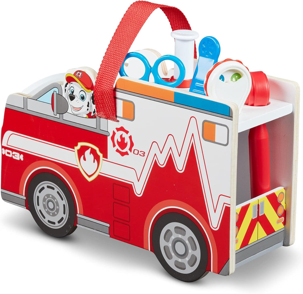 Kit de Rescate EMT de Madera PAW Patrol - 14 Piezas, Marshall