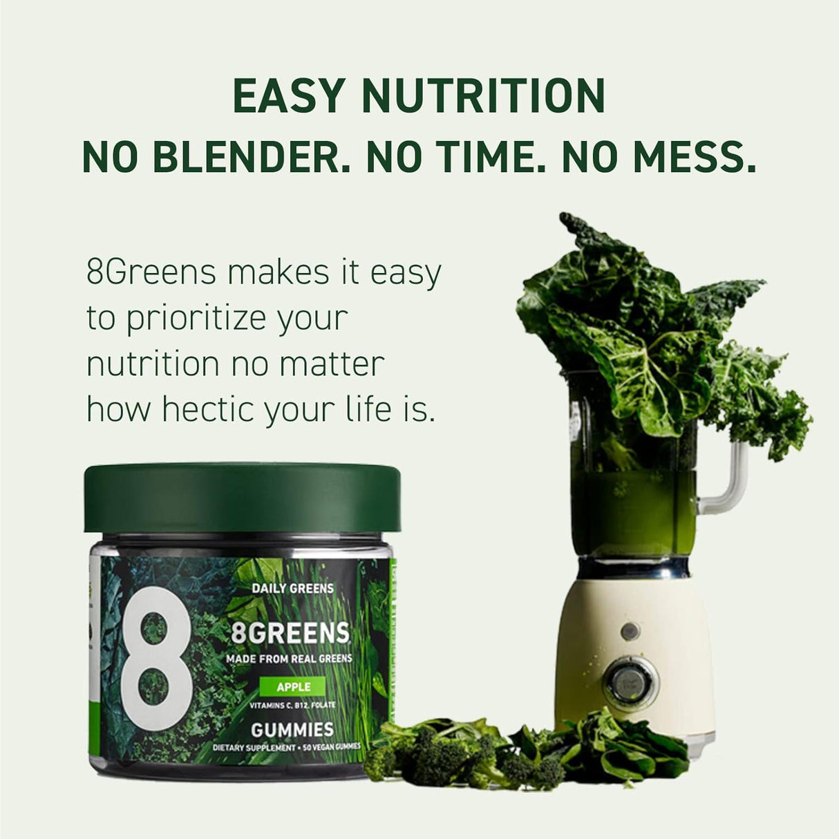 Suplementos de manzana diarios vitaminas súper verdes