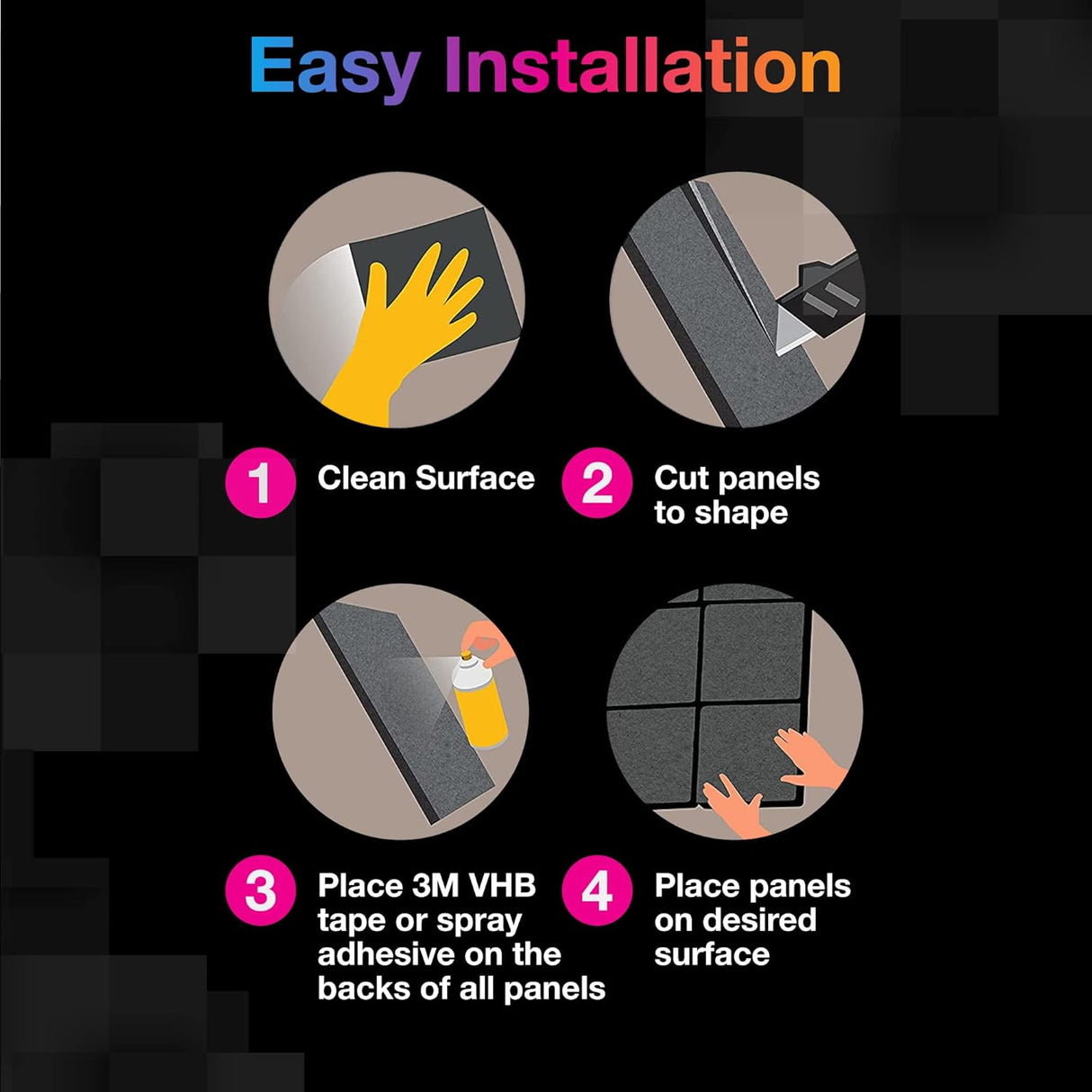 Paneles Acústicos Fstop Labs 0.4 Beveled Edge 12 x 12