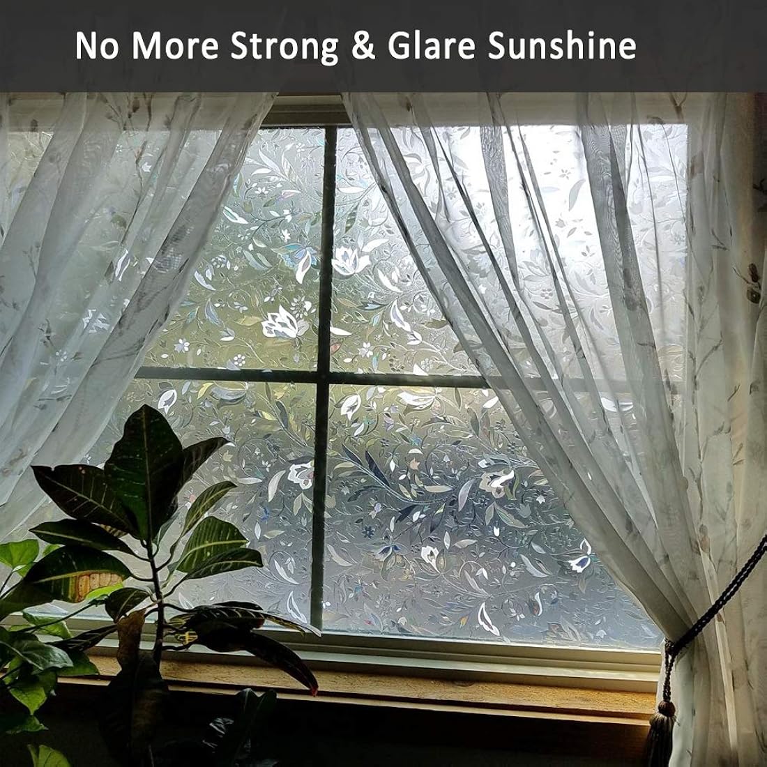 Película decorativa para ventana, película de privacidad