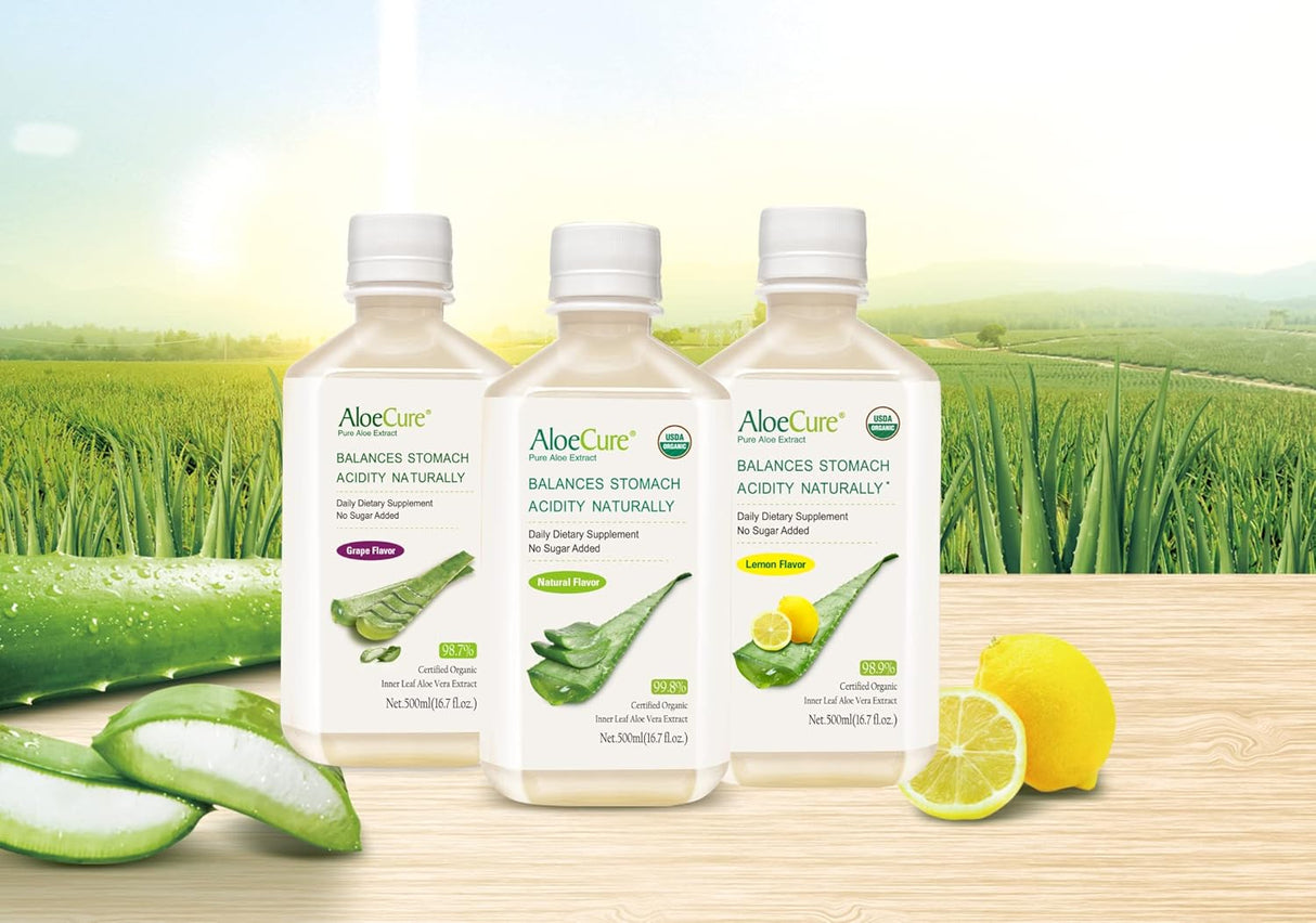 Suplemento Jugo puro de aloe vera certificado USDA 16.9fl