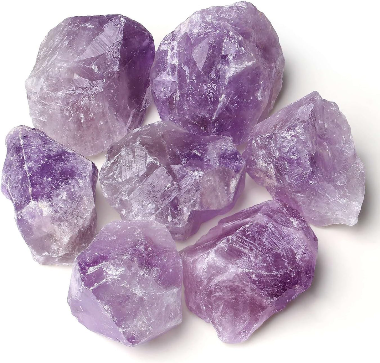 Piedras naturales de amatista púrpura claro de 2 pulgadas