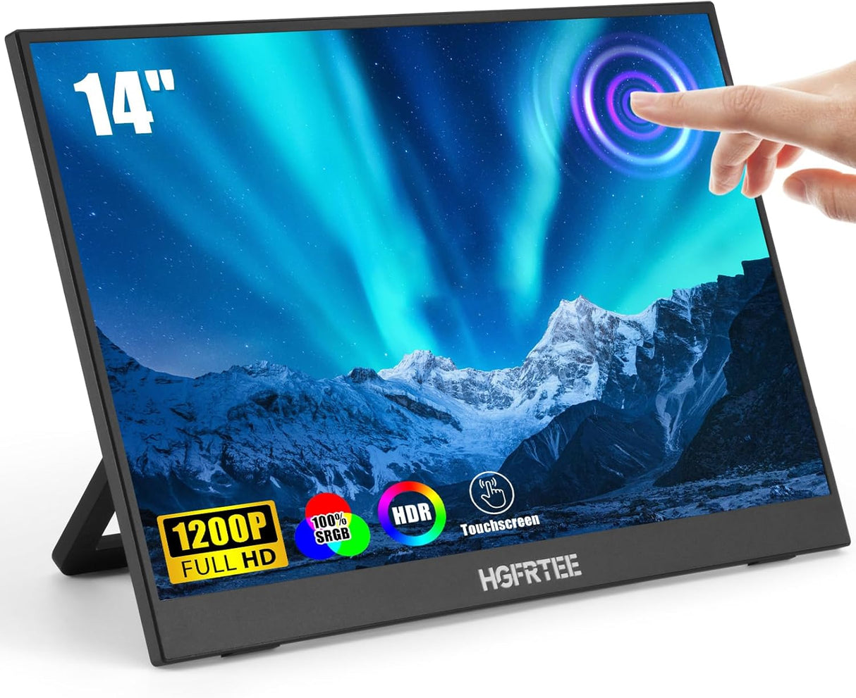 Monitor Portátil Táctil 14 FHD USB-C HDMI para Laptop/PC