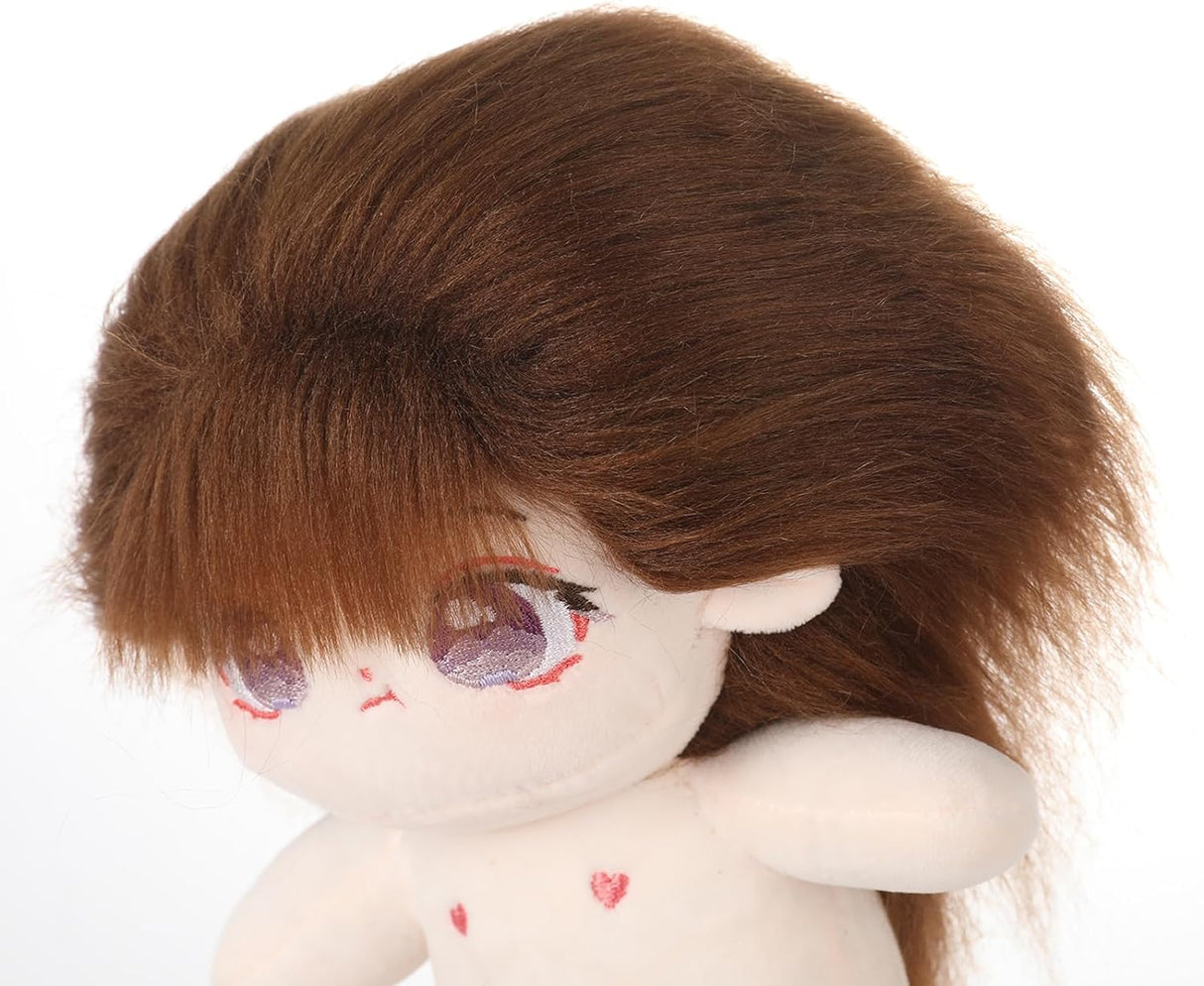 Muñeca de algodón suave Jiaotang, 20cm, ropa navideña, esqueleto