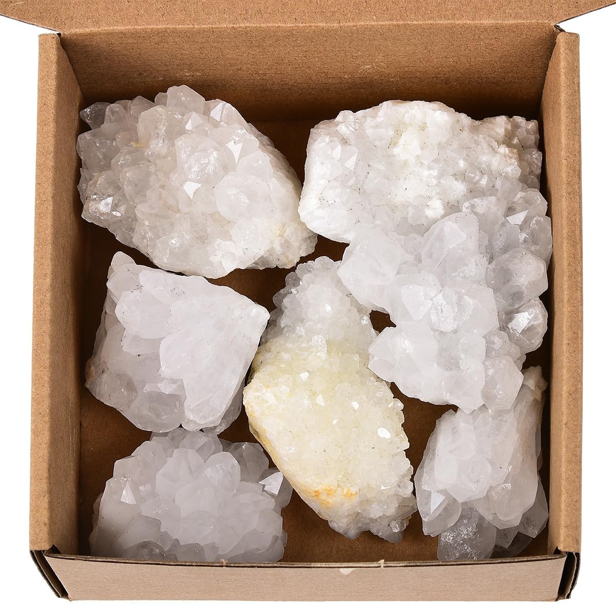 JIC Gem 2.2 libras de cristal de cuarzo blanco natural, geoda